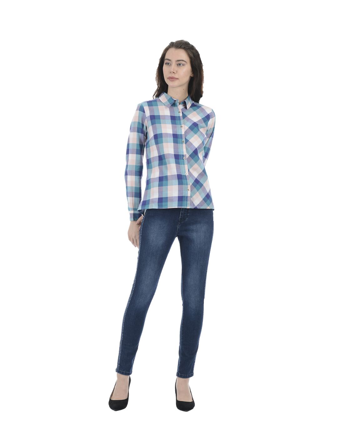 Pepe Jeans Women Casual Wear Multicolor Checkered Shirt